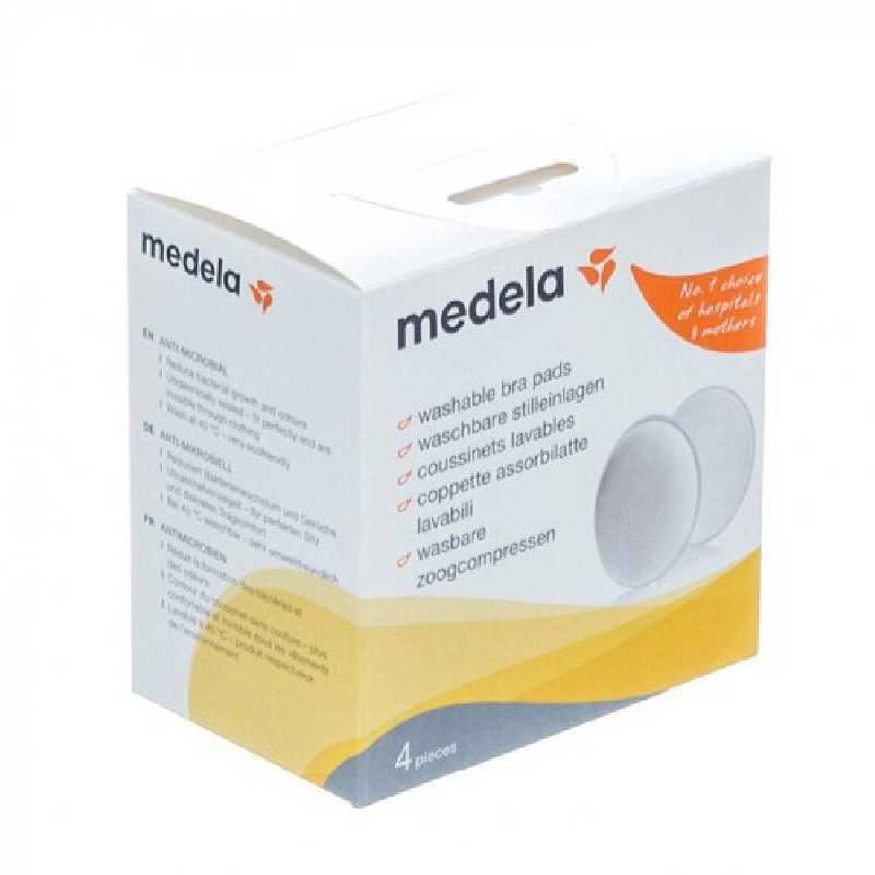 Coussinets d'allaitement lavables - Boîte de 4 Medela Coussinets d'allaitement lavables - Boîte de 4 Medela