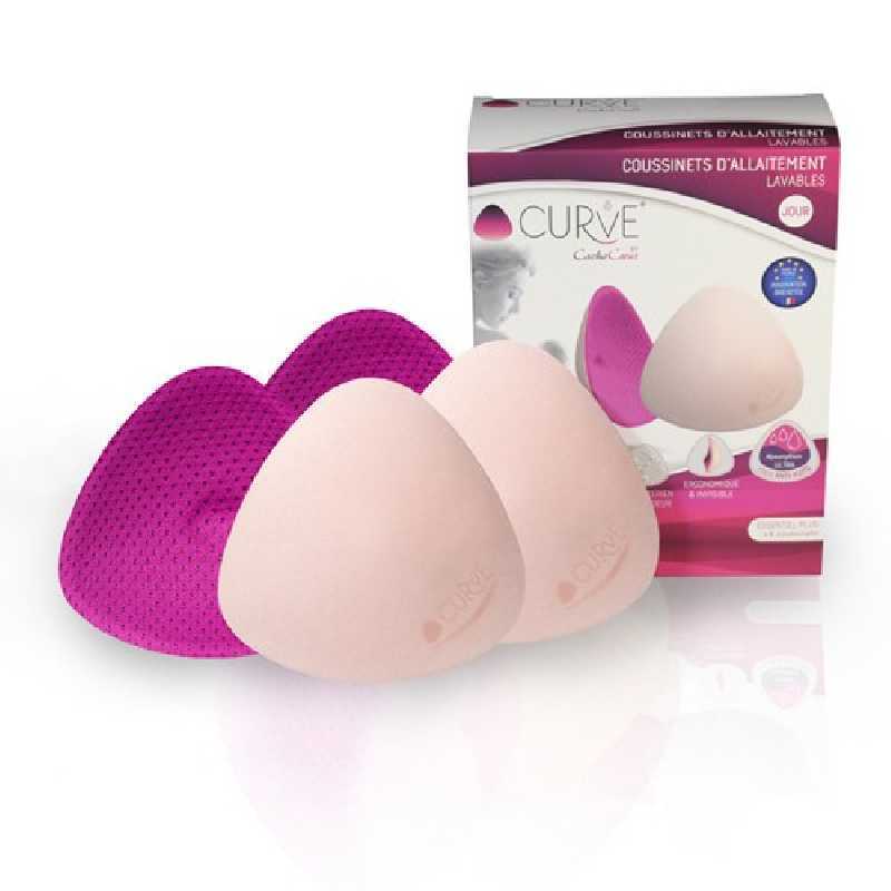Lot de 4 coussinets d'allaitement lavables Essentiel JOUR Cache Coeur Lot de 4 coussinets d'allaitement lavables Essentiel JOUR Cache Coeur