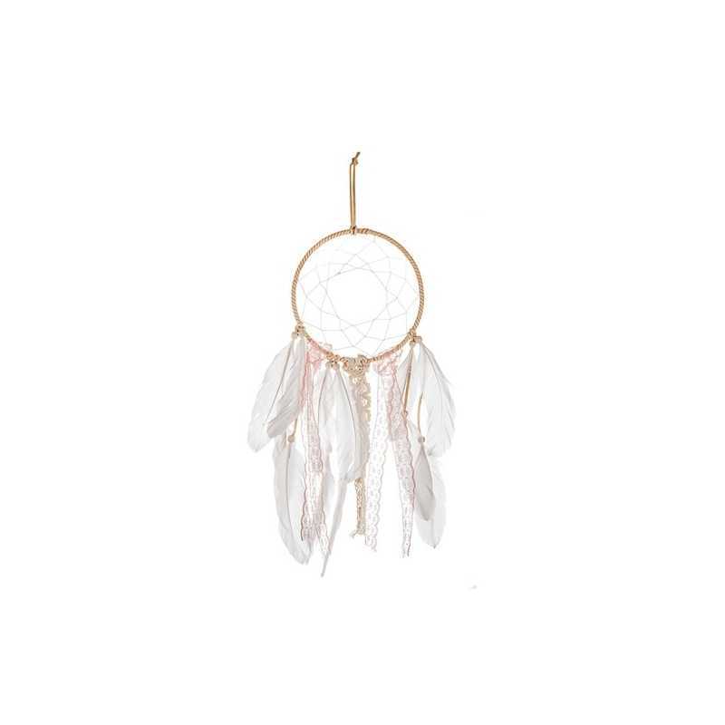 Attrape-Rêves Déco Dentelle 60cm Rose Atmosphera Attrape-Rêves Déco Dentelle 60cm Rose Atmosphera