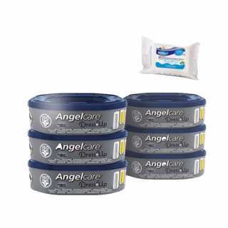 Angelcare Recharges Dress Up lot de 6 recharges octogonale + 30 Lingettes Milton antibactériennes OFFERTES !!