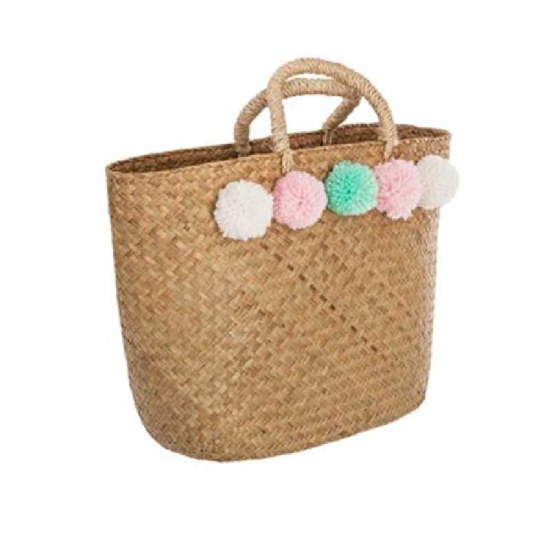 Panier de rangement enfant Pompons Atmosphera