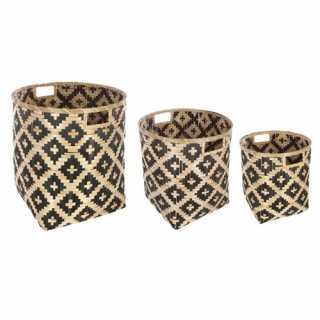 Lot de 3 Paniers de Rangement Bambou - Atmosphera For Kids