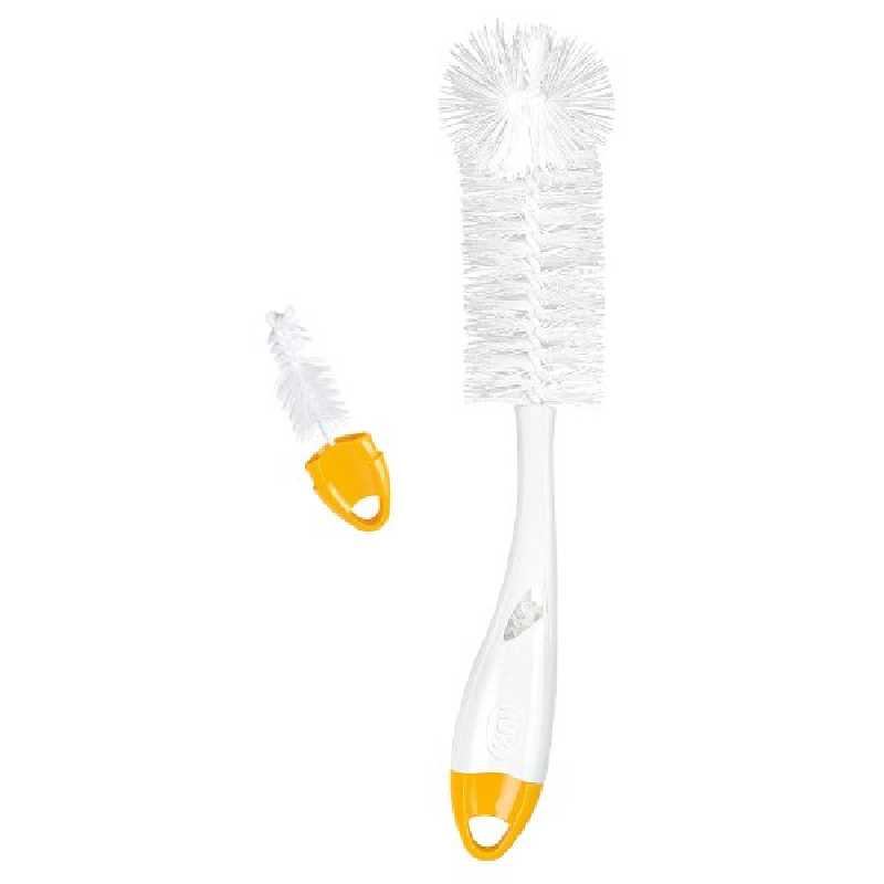 Goupillon biberons et tétines bébé 2 en 1 Jaune Nuk Goupillon biberons et tétines bébé 2 en 1 Jaune Nuk