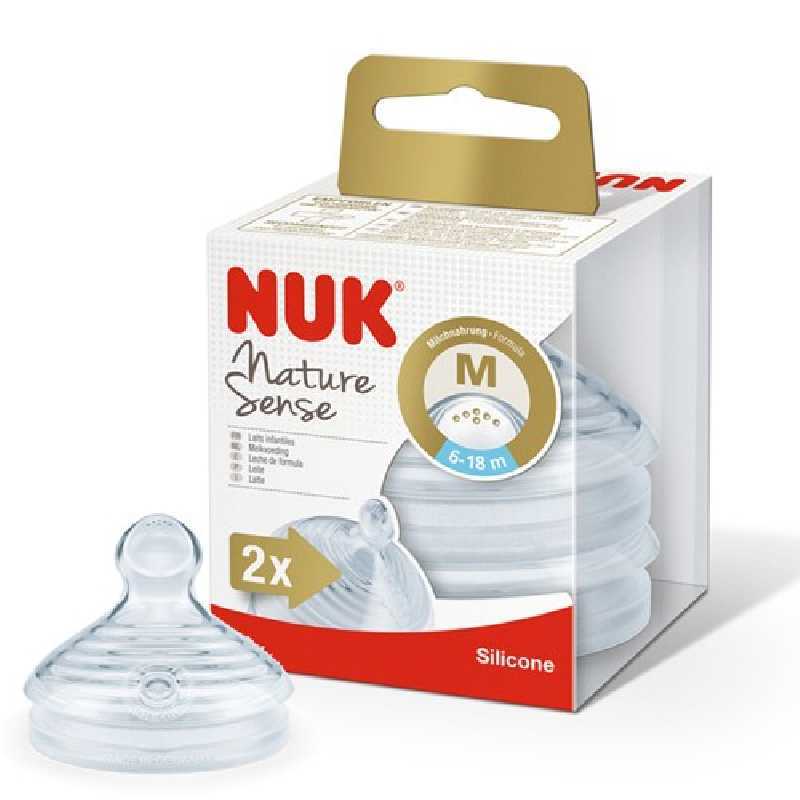 Lot de 2 tétines Nature Sense Taille M 6-18 mois Nuk Lot de 2 tétines Nature Sense Taille M 6-18 mois Nuk