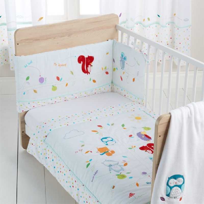 EARTH - Parure de Lit Enfant - Chambre Animaux Planisphère - Kolorados