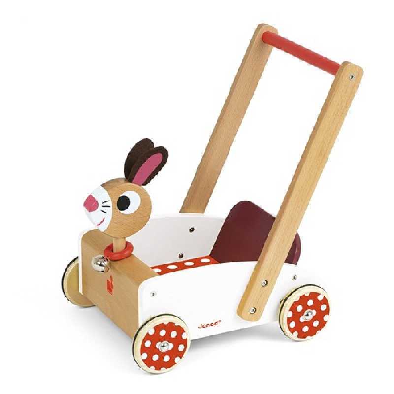 Chariot de Marche en Bois Crazy Rabbit Janod Chariot de Marche en Bois Crazy Rabbit Janod