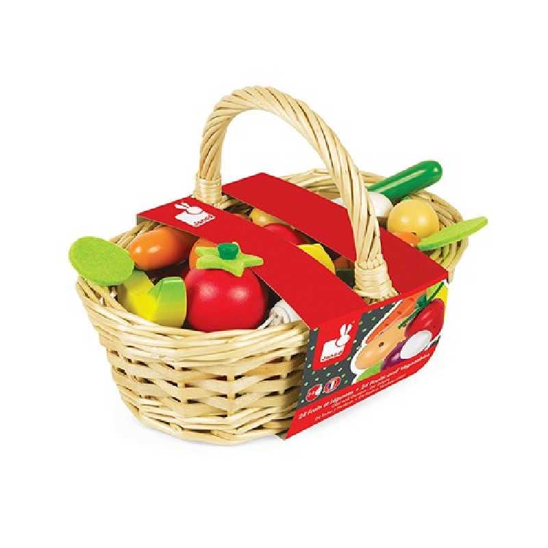 Panier de 24 Fruits Et Légumes Janod Panier de 24 Fruits Et Légumes Janod