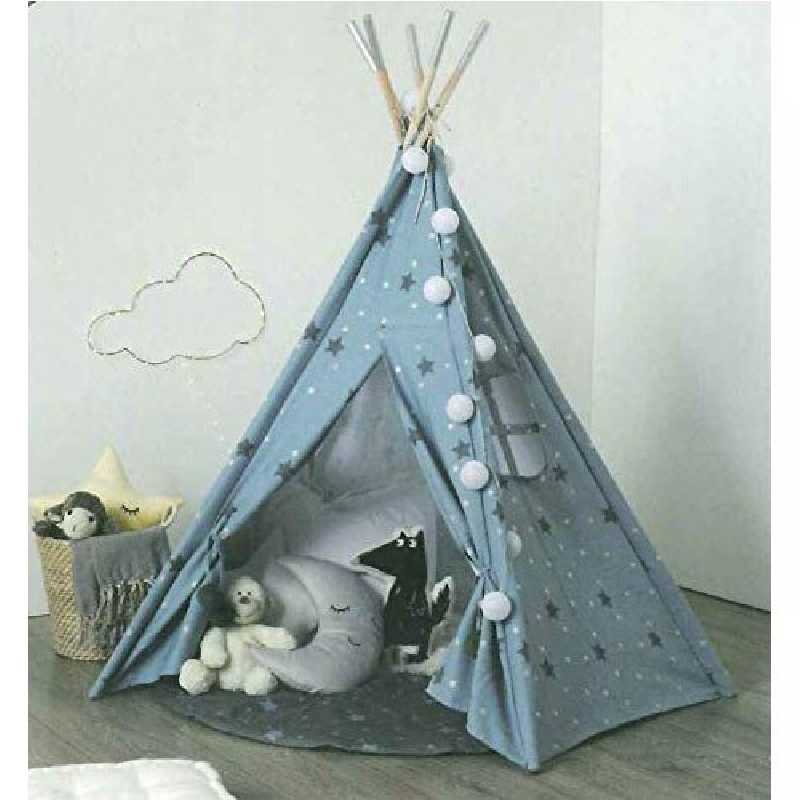 Tipi enfant décoratif argent H160 Atmosphera