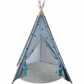 Tipi argent avec son tapis gris - Atmosphera For Kids