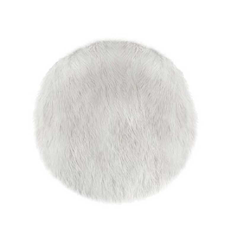 Tapis rond fourrure Blanc Atmosphera for kids