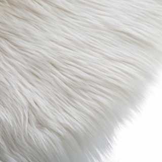 Tapis rond fourrure Blanc - Atmosphera For Kids