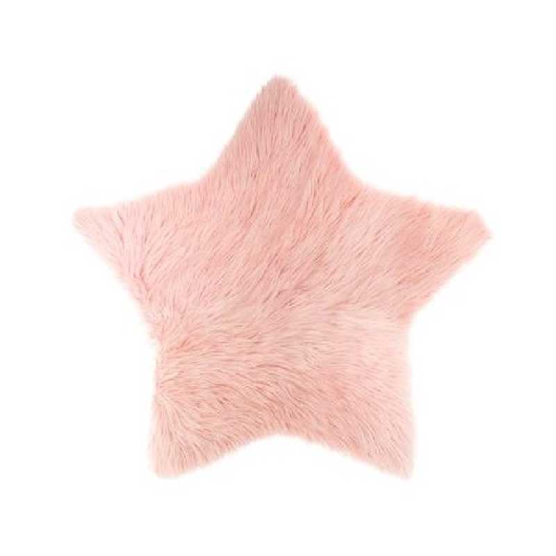 Tapis étoile fourrure Rose Atmosphera for kids Tapis étoile fourrure Rose Atmosphera for kids
