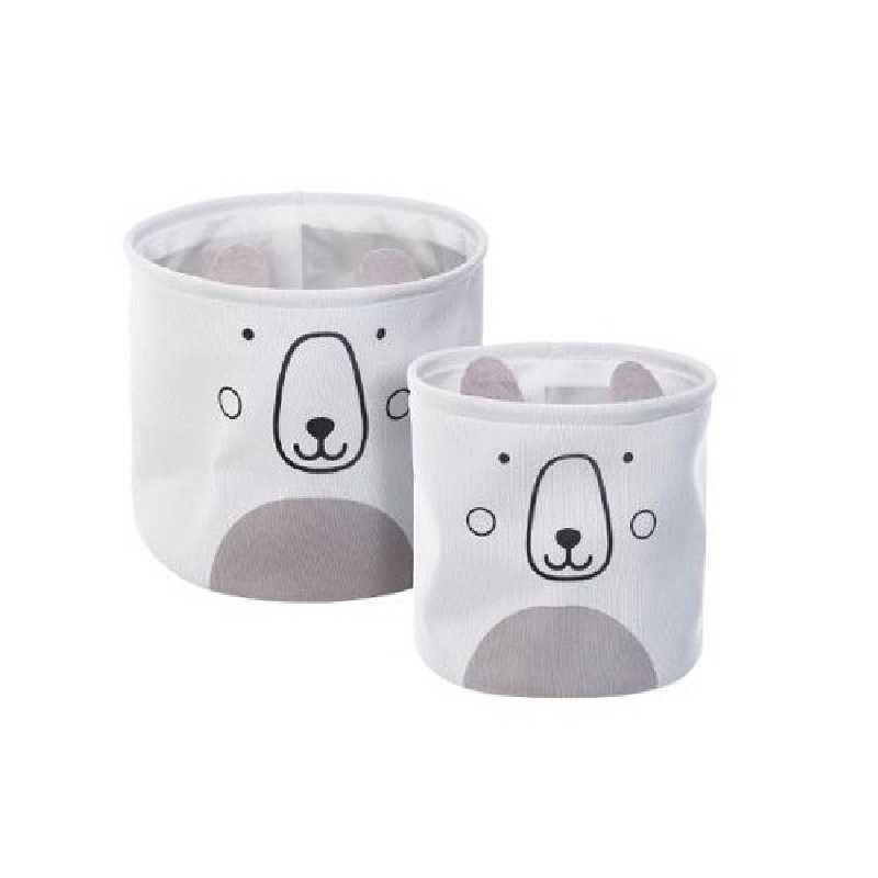 Lot de 2 bacs de rangement Ourson Atmosphera for kids Lot de 2 bacs de rangement Ourson Atmosphera for kids