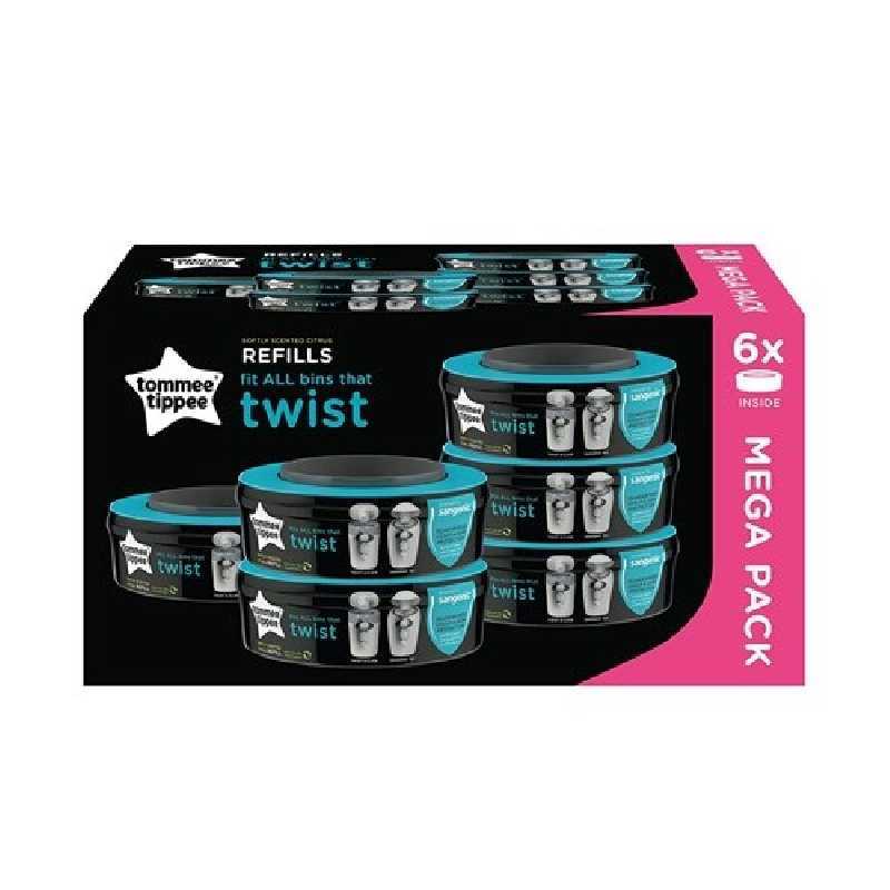 Lot de 6 recharges Sangenic TWIST&CLICK - Tommee Tippee