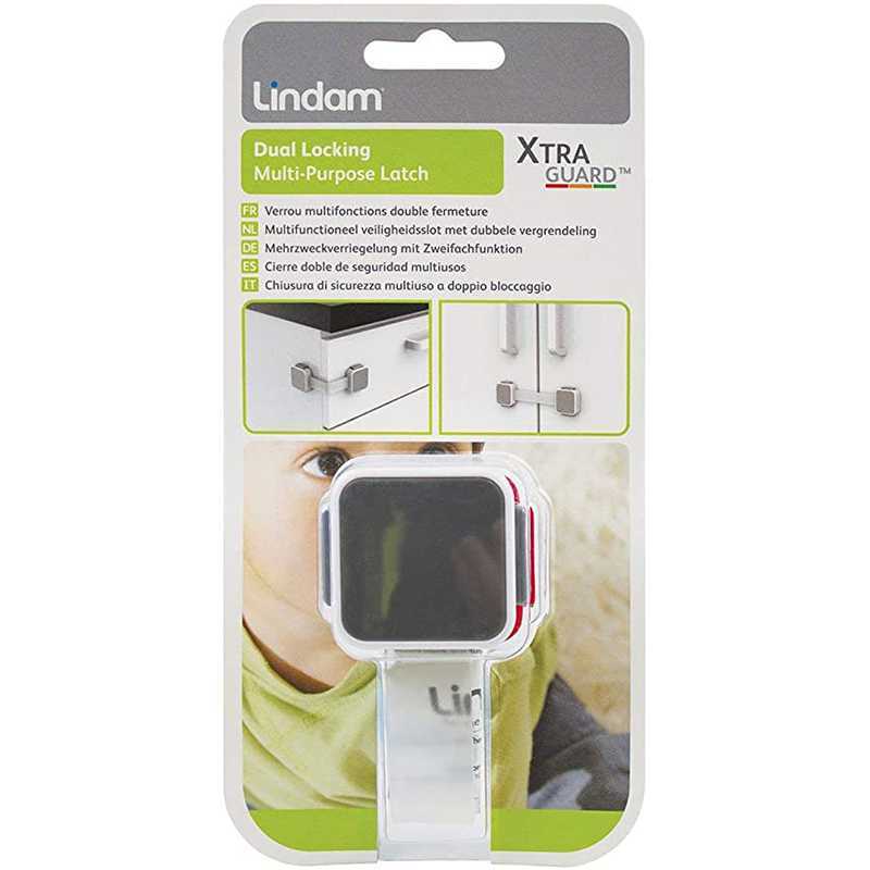 Lot de 2 Verrous Multifonction à Double Fermeture Xtra Guard Lindam Lot de 2 Verrous Multifonction à Double Fermeture Xtra Guard Lindam