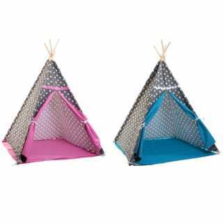 Tipi enfant en coton Toile Rose Babygloo