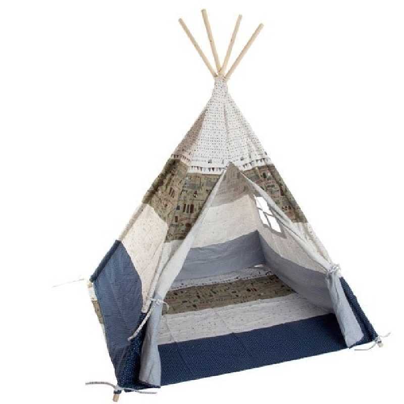 Tipi enfant en coton Tressé Bleu Tipi enfant en coton Tressé Bleu