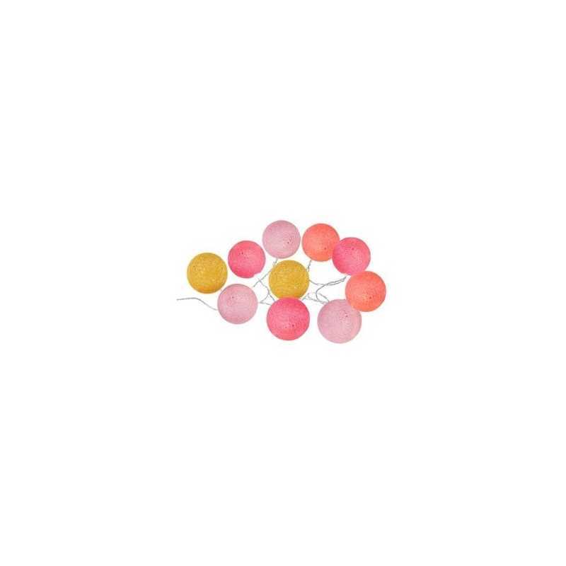 Guirlande Led Dream 10 boules Rose Atmosphera Guirlande Led Dream 10 boules Rose Atmosphera
