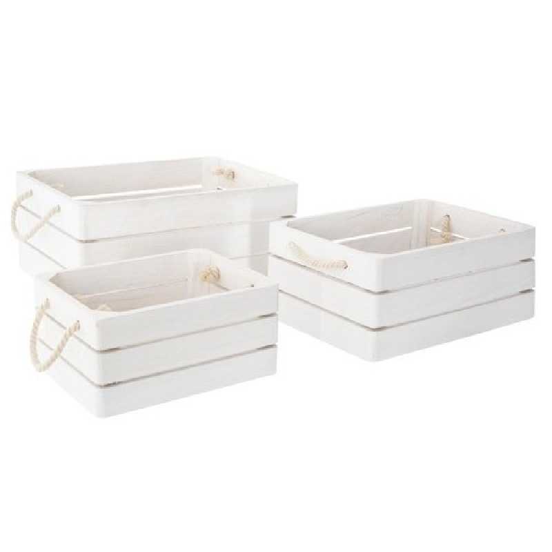 Lot de 3 caisse cagettes Dream Blanc Atmosphera for kids Lot de 3 caisse cagettes Dream Blanc Atmosphera for kids
