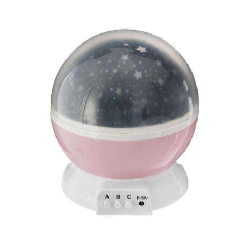 Veilleuse de Projecteur Rotative des Etoiles Rose Atmosphera for kids