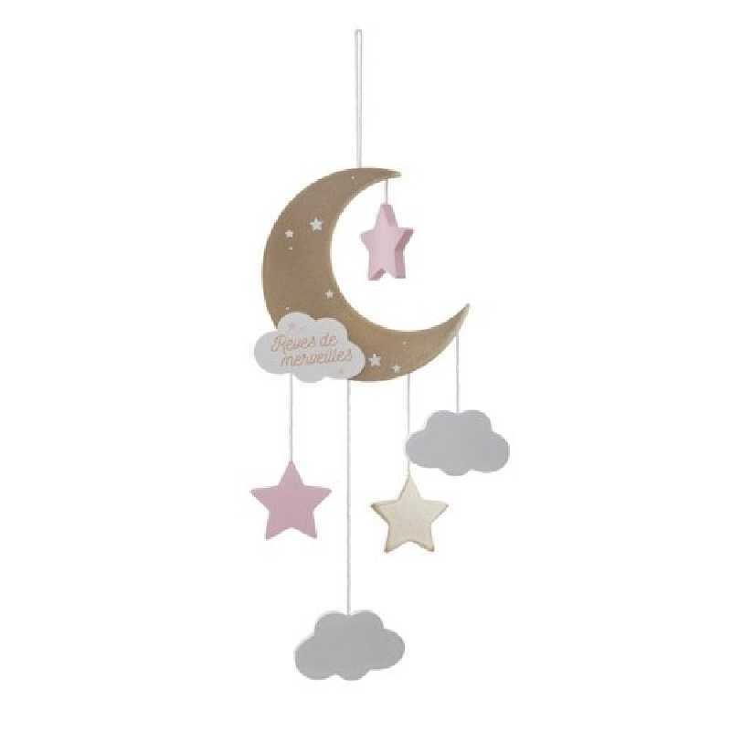 Suspension lune Rose Atmosphera for kids