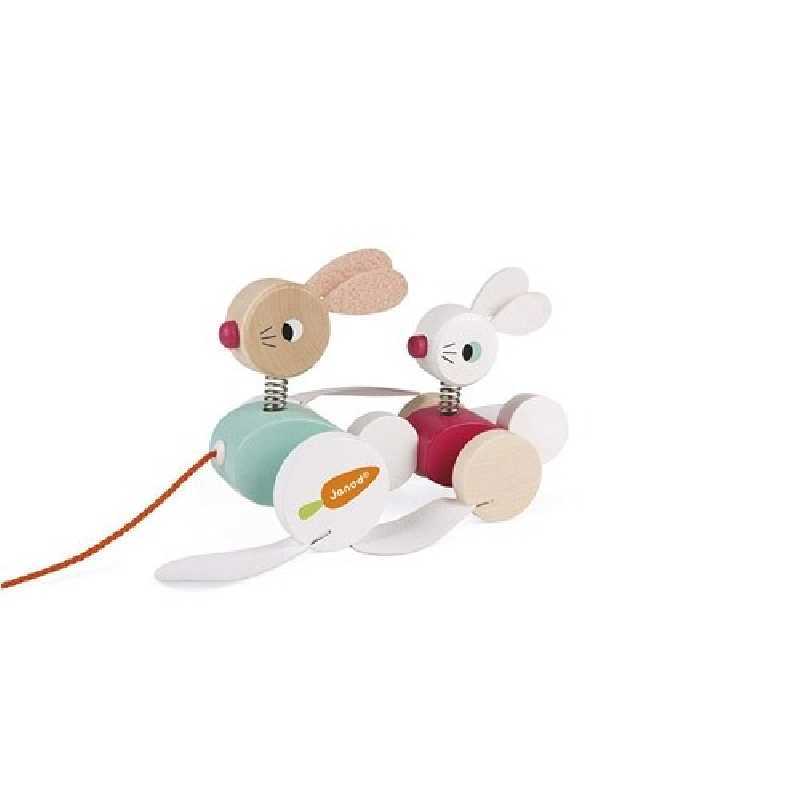 Lapins à Promener en bois Zigolos Janod Lapins à Promener en bois Zigolos Janod