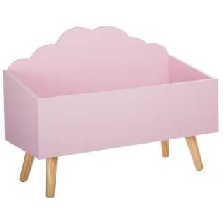 Tipi enfant Rose avec Coffre à jouets Nuage Rose - Atmosphera For Kids