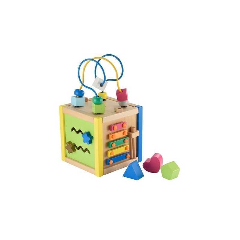 Petite cube d'activité en bois Petite cube d'activité en bois