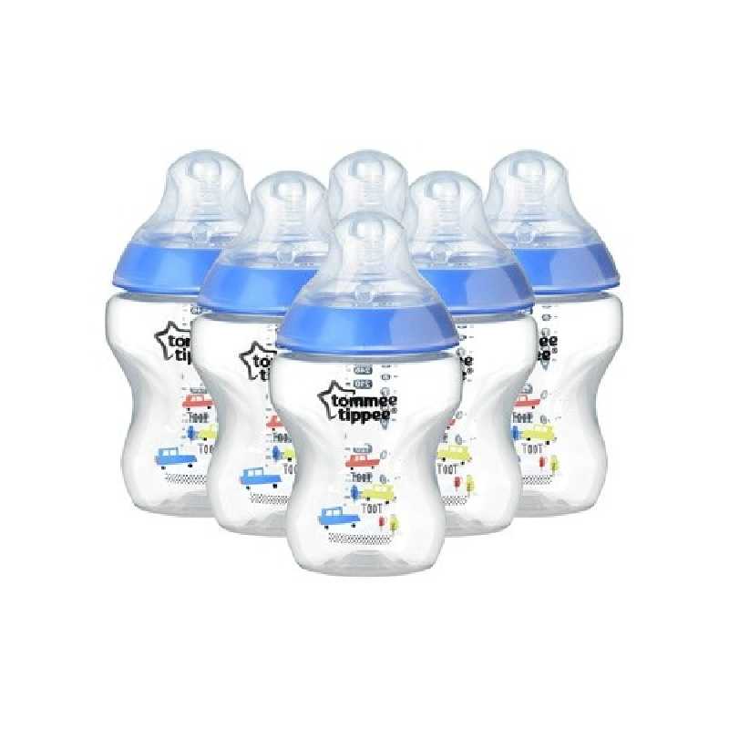 Lot de 6 biberons 260ml Bleu Lot de 6 biberons 260ml Bleu