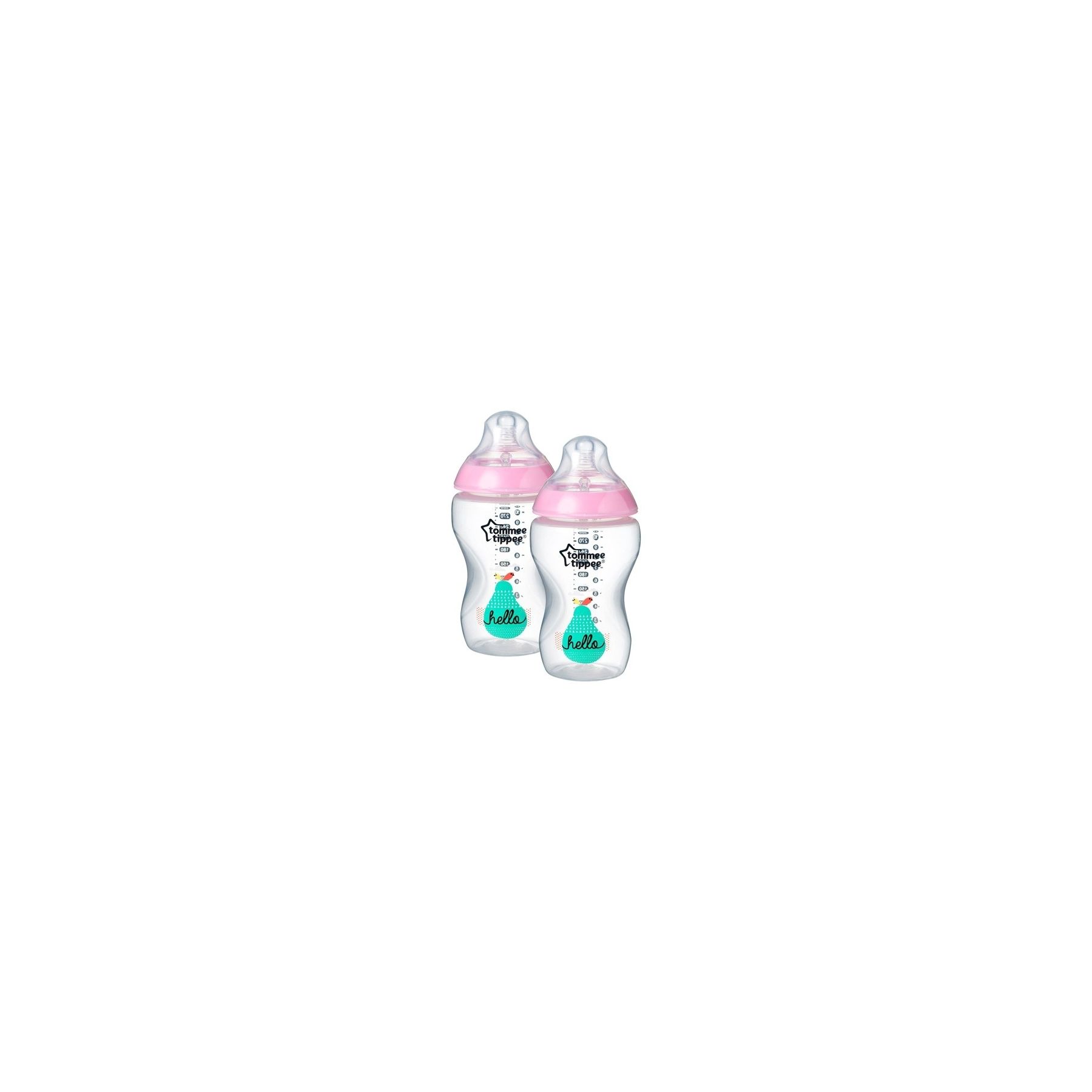 Lot de 2 biberons 340ml Rose Lot de 2 biberons 340ml Rose