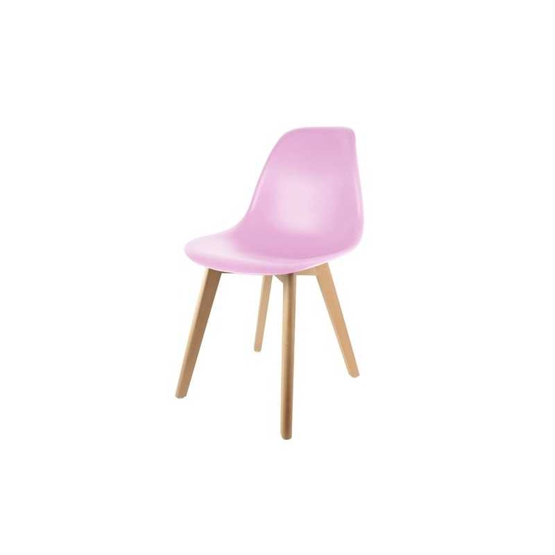 Chaise scandinave rose pour enfant