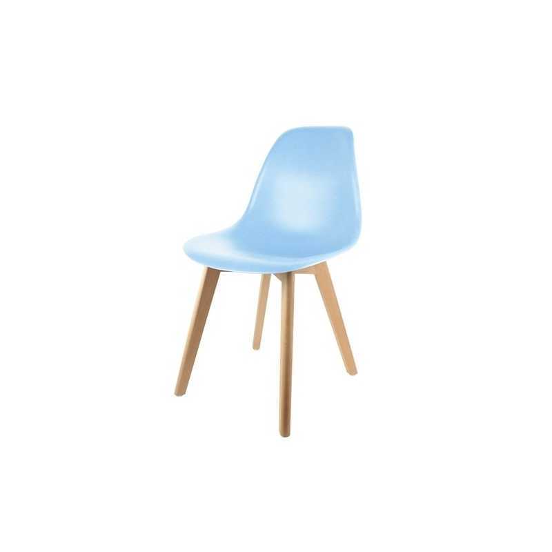 Chaise scandinave bleue pour enfant