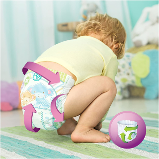 Pampers - Active Fit - Couches Taille 5 (11-23 kg/Junior) - Pack Economique 1 Mois de Consommation (x136 Couches)