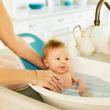 Baignoire ergonomique bébé Blanc / Bleu