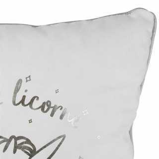 Coussin décoratif Licorne 40x40 Argenté