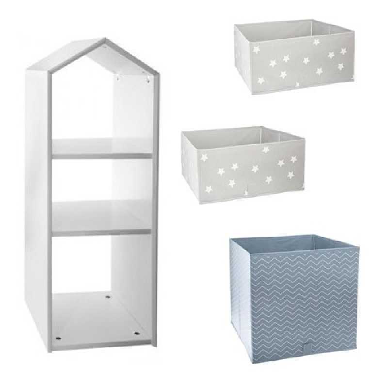 Meuble de rangement + 3 paniers de rangement Meuble de rangement + 3 paniers de rangement