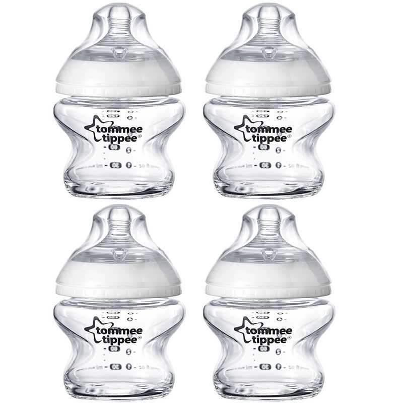Lot De 4 Biberons En Verre Tommee Tippee 0m 150ml Lot De 4 Biberons En Verre Tommee Tippee 0m 150ml