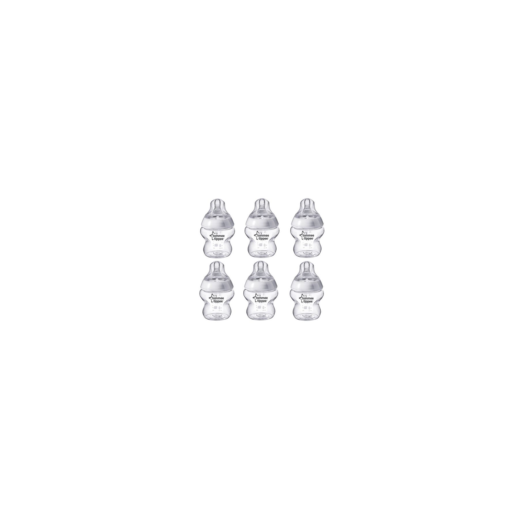 Lot de 6 Biberons en Verre Tommee Tippee +0m 150ml Lot de 6 Biberons en Verre Tommee Tippee +0m 150ml