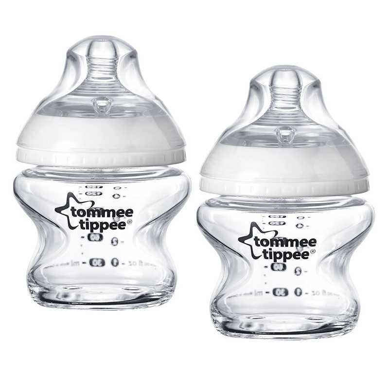 Lot de 2 Biberons en Verre Tommee Tippee +0m 150ml Lot de 2 Biberons en Verre Tommee Tippee +0m 150ml