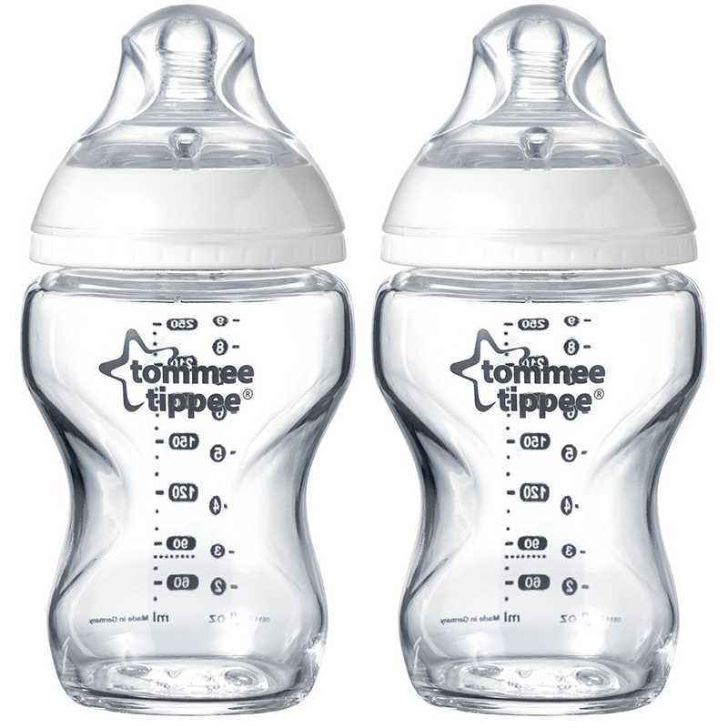 Lot de 2 Biberons en Verre Tommee Tippee +0m 250ml