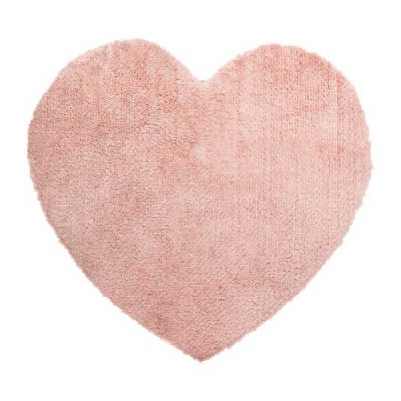 Tapis chambre enfant coeur Rose