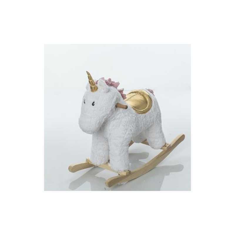 Licorne à bascule en bois Doré BeToys