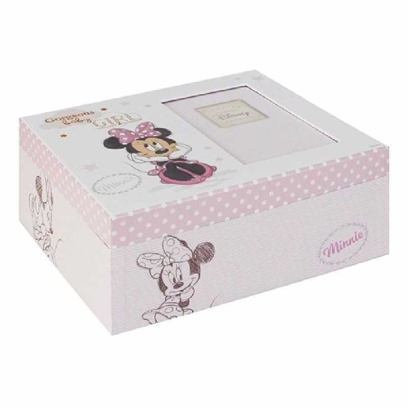 Boîte à souvenirs pour bébé Rose Minnie Mouse