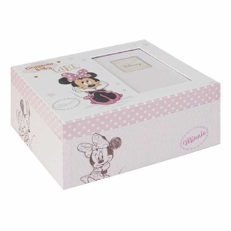 Boîte à souvenirs pour bébé Rose Minnie Mouse Boîte à souvenirs pour bébé Rose Minnie Mouse
