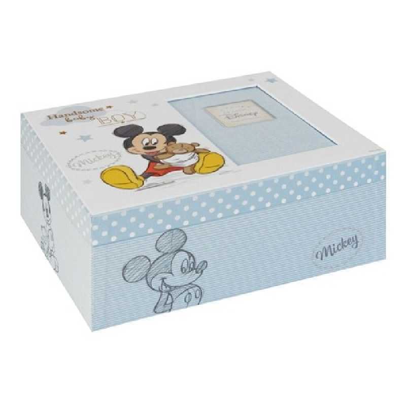 Boîte à souvenirs pour bébé Bleu Mickey Mouse