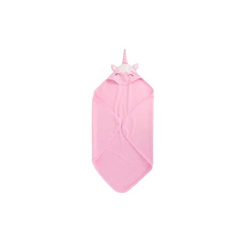 Cape de bain enfant Rose