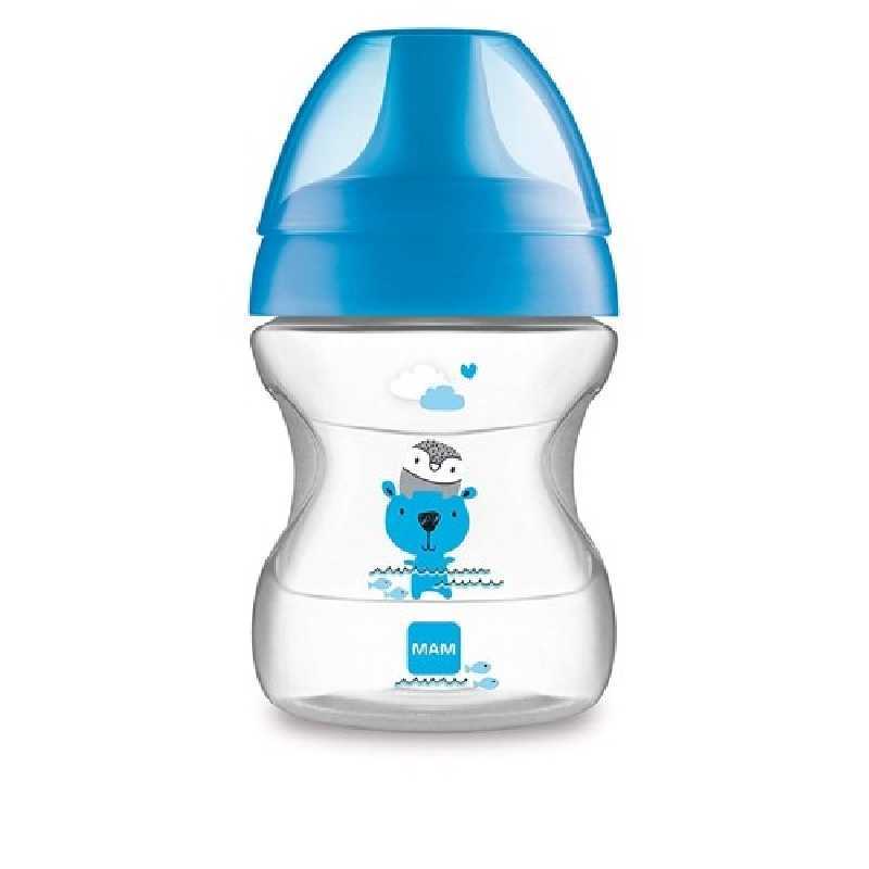Tasse d'apprentissage 190ml Learn to Drink Bleu + sucette Mam Tasse d'apprentissage 190ml Learn to Drink Bleu + sucette Mam