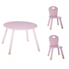 Set Table douceur rose + 2 chaises douceur rose