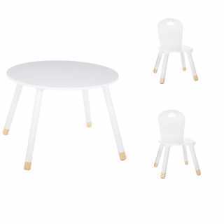 Set Table douceur avec 2 chaises blanc - Atmosphera For Kids