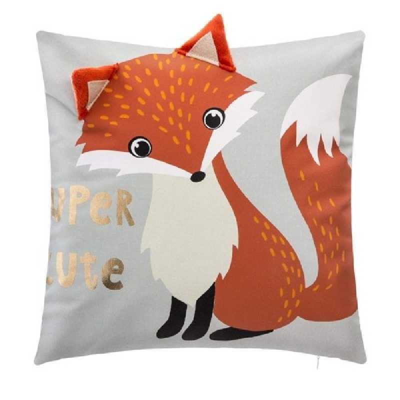 Coussin décoratif enfant renard 40 x 40